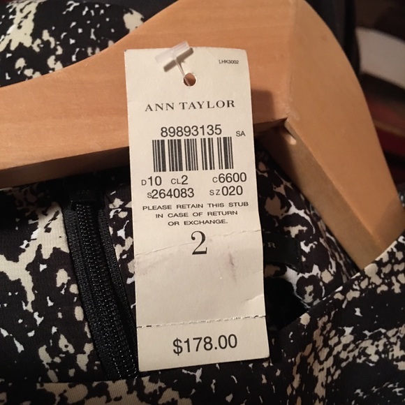 ANN TAYLOR NEW B&W SIZE 2 DRESS - Picture 7 of 8